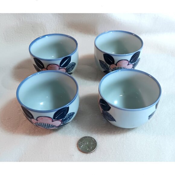 Set of 4 vintage Japan cups / bowls signed - Picture 3 of 5